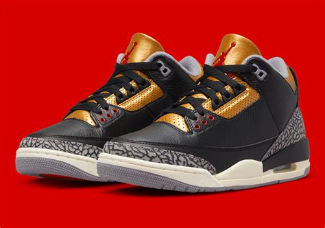 jordan 3 black cement gold.